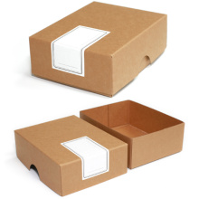 Бумажные подарочные коробки из картона натурального коричневого крафта